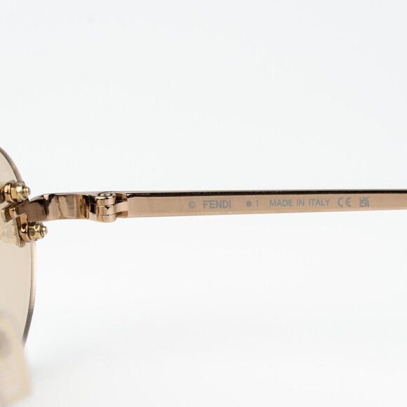 Fendi FIRST CRYSTAL Women Sunglasses Rose Brown Oval FE4075US 28Y NEW AUTHENTIC